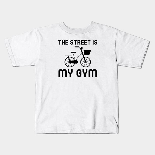 Street Is My Gym - Cycling Kids T-Shirt by Jitesh Kundra